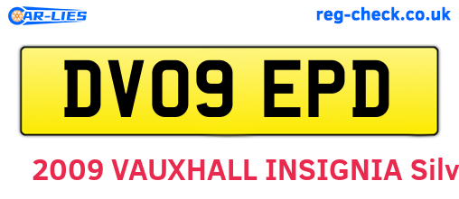 DV09EPD are the vehicle registration plates.