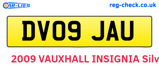 DV09JAU are the vehicle registration plates.