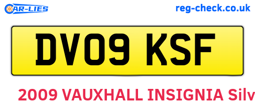 DV09KSF are the vehicle registration plates.