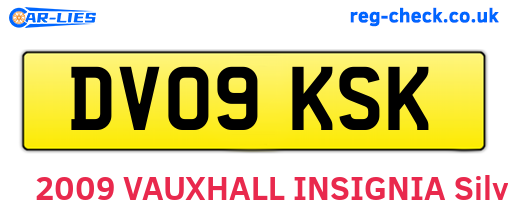DV09KSK are the vehicle registration plates.
