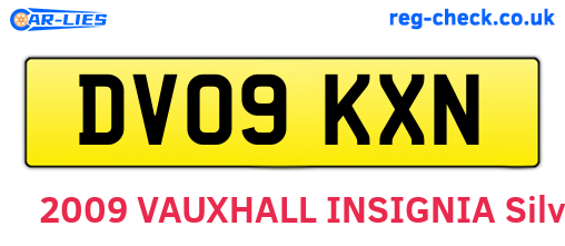 DV09KXN are the vehicle registration plates.
