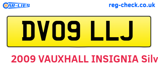 DV09LLJ are the vehicle registration plates.