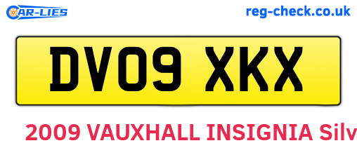 DV09XKX are the vehicle registration plates.