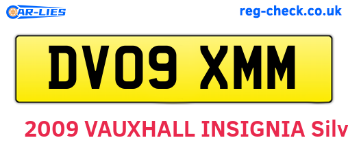 DV09XMM are the vehicle registration plates.