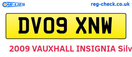 DV09XNW are the vehicle registration plates.
