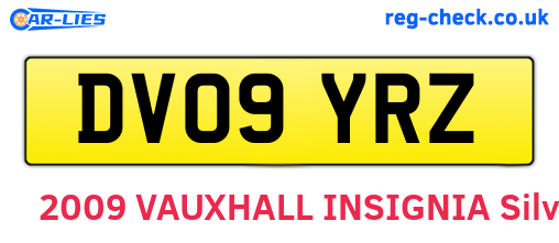 DV09YRZ are the vehicle registration plates.