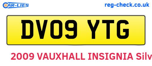 DV09YTG are the vehicle registration plates.