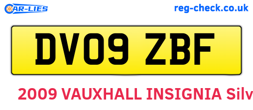 DV09ZBF are the vehicle registration plates.