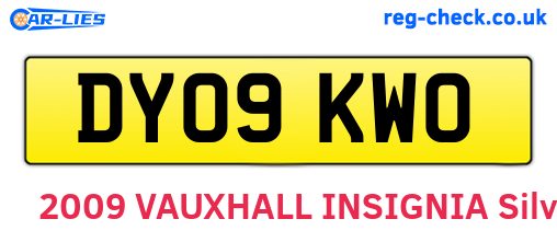 DY09KWO are the vehicle registration plates.