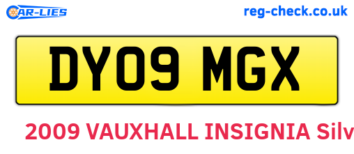DY09MGX are the vehicle registration plates.