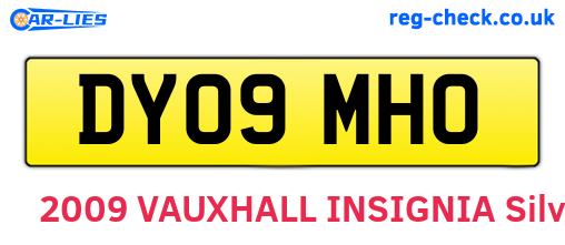 DY09MHO are the vehicle registration plates.