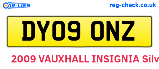 DY09ONZ are the vehicle registration plates.