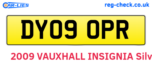 DY09OPR are the vehicle registration plates.