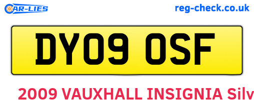 DY09OSF are the vehicle registration plates.