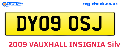 DY09OSJ are the vehicle registration plates.
