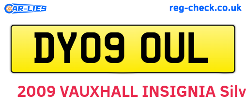DY09OUL are the vehicle registration plates.