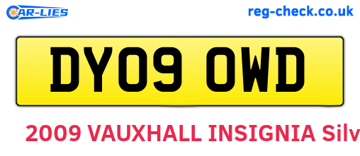 DY09OWD are the vehicle registration plates.