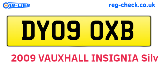 DY09OXB are the vehicle registration plates.