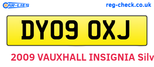 DY09OXJ are the vehicle registration plates.