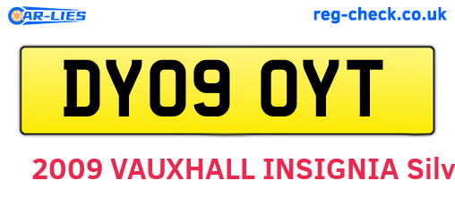 DY09OYT are the vehicle registration plates.