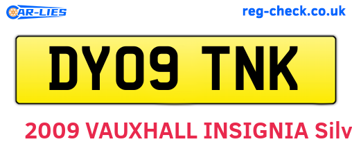 DY09TNK are the vehicle registration plates.