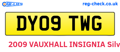 DY09TWG are the vehicle registration plates.