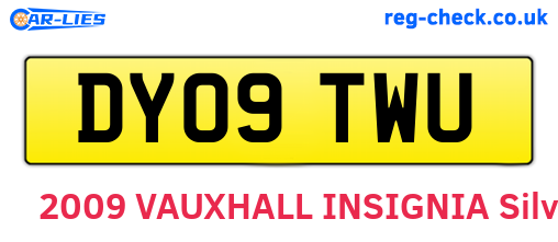 DY09TWU are the vehicle registration plates.