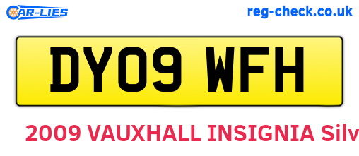 DY09WFH are the vehicle registration plates.