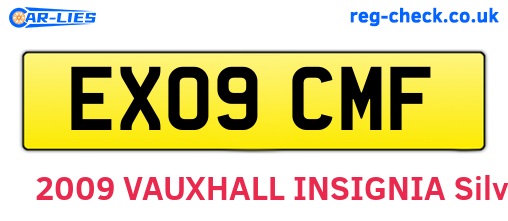 EX09CMF are the vehicle registration plates.