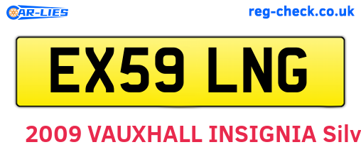 EX59LNG are the vehicle registration plates.
