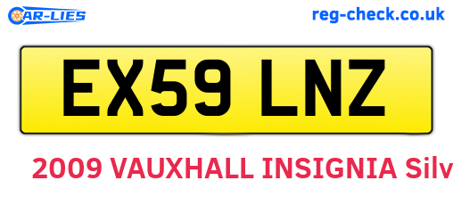 EX59LNZ are the vehicle registration plates.