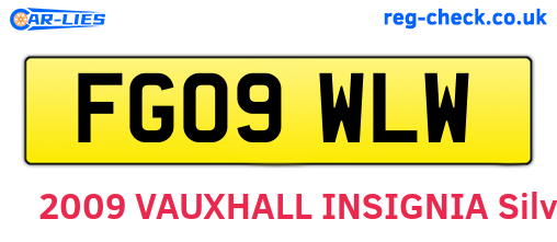 FG09WLW are the vehicle registration plates.