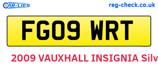 FG09WRT are the vehicle registration plates.