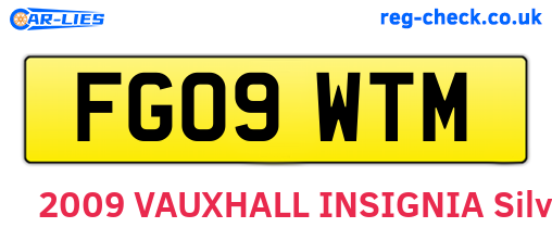 FG09WTM are the vehicle registration plates.