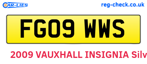 FG09WWS are the vehicle registration plates.