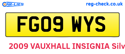 FG09WYS are the vehicle registration plates.