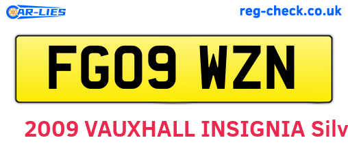 FG09WZN are the vehicle registration plates.