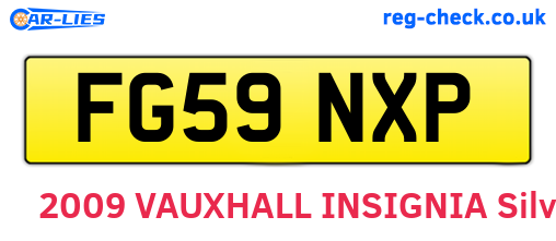 FG59NXP are the vehicle registration plates.