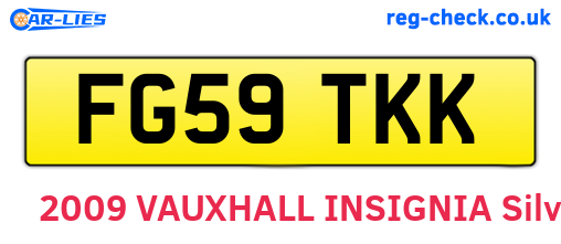 FG59TKK are the vehicle registration plates.