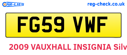 FG59VWF are the vehicle registration plates.