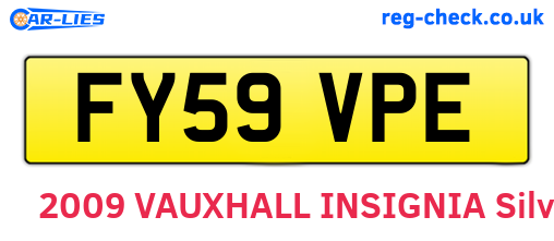FY59VPE are the vehicle registration plates.