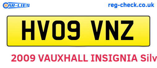 HV09VNZ are the vehicle registration plates.
