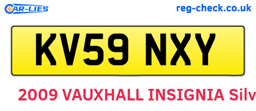 KV59NXY are the vehicle registration plates.