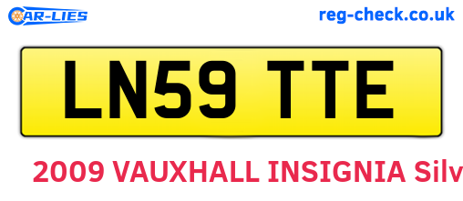 LN59TTE are the vehicle registration plates.