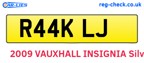 R44KLJ are the vehicle registration plates.