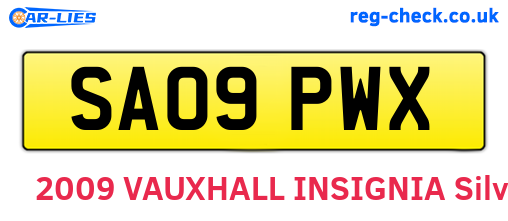 SA09PWX are the vehicle registration plates.