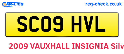 SC09HVL are the vehicle registration plates.