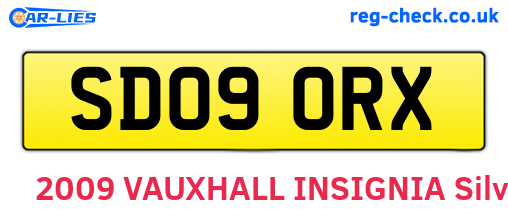 SD09ORX are the vehicle registration plates.