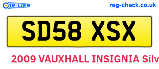 SD58XSX are the vehicle registration plates.