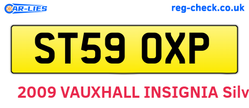 ST59OXP are the vehicle registration plates.
